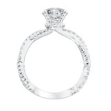 Artcarved Bridal Mounted with CZ Center Contemporary Twist Diamond Engagement Ring Rhea 14K White Gold - 31-V697GRW-E.00 photo 3