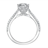 Artcarved Bridal Mounted with CZ Center Classic Diamond Engagement Ring Eloise 14K White Gold - 31-V661ERW-E.00 photo 3