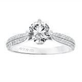 Artcarved Bridal Mounted with CZ Center Classic Diamond Engagement Ring Eloise 14K White Gold - 31-V661ERW-E.00 photo 4