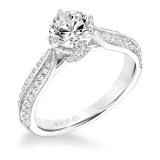 Artcarved Bridal Mounted with CZ Center Classic Diamond Engagement Ring Eloise 14K White Gold - 31-V661ERW-E.00 photo