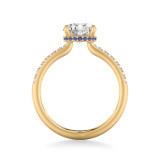 Artcarved Bridal Mounted with CZ Center Classic Engagement Ring 18K Yellow Gold & Blue Sapphire - 31-V1032SGRY-E.02 photo 3