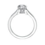 Artcarved Bridal Mounted with CZ Center Classic Solitaire Engagement Ring Jesse 14K White Gold - 31-V696ERW-E.00 photo 3
