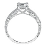 Artcarved Bridal Semi-Mounted with Side Stones Vintage Engraved Diamond Engagement Ring Alani 14K White Gold - 31-V510ECW-E.01 photo 3