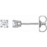 14K White 1/4 CTW Diamond Earrings - 187470198P photo