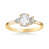 Artcarved Bridal Mounted Mined Live Center Contemporary Diamond Engagement Ring 14K Yellow Gold - 31-V1017DVY-E.00 photo 2