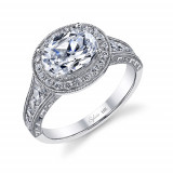 0.55tw Engagement Ring With 1.50ct Oval Head photo