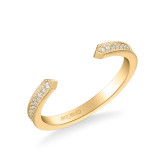 Artcarved Bridal Mounted with Side Stones Vintage Diamond Wedding Band 18K Yellow Gold - 31-V1000Y-L.01 photo