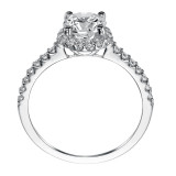 Artcarved Bridal Mounted with CZ Center Classic Halo Engagement Ring Layla 14K White Gold - 31-V324ERW-E.00 photo 3