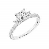 ArtCarved 3 Stone Diamond Engagement Ring photo
