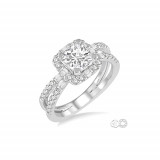 Ashi 14k White Gold Diamond Semi-Mount Engagement Ring photo