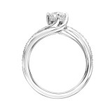Artcarved Bridal Mounted Mined Live Center Contemporary One Love Engagement Ring Stella 18K White Gold - 31-V304ACW-E.01 photo 3