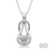 Ashi Diamonds Silver Infinity Heart Pendant photo