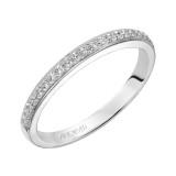 Artcarved Bridal Mounted with Side Stones Contemporary One Love Engagement Ring Stella 14K White Gold - 31-V304W-L.00 photo
