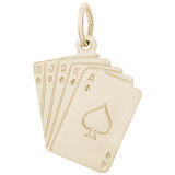 14k Gold Cards Charm photo