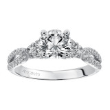 Artcarved Bridal Semi-Mounted with Side Stones Classic 7-Stone Engagement Ring Iris 14K White Gold - 31-V333ERW-E.01 photo 4