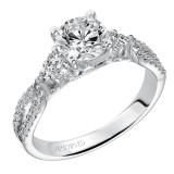 Artcarved Bridal Semi-Mounted with Side Stones Classic 7-Stone Engagement Ring Iris 14K White Gold - 31-V333ERW-E.01 photo