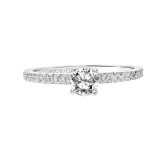 Artcarved Bridal Mounted Mined Live Center Classic One Love Engagement Ring Sybil 14K White Gold - 31-V544BRW-E.00 photo 2