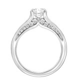 Artcarved Bridal Semi-Mounted with Side Stones Classic Diamond Engagement Ring Joelle 18K White Gold - 31-V830ERW-E.03 photo 3