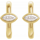 14K Yellow 1/8 CTW Diamond Hoop Earrings - 87081611P photo 2