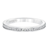 Artcarved Bridal Mounted with Side Stones Classic Diamond Wedding Band Maura 14K White Gold - 31-V649W-L.00 photo 2