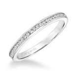 Artcarved Bridal Mounted with Side Stones Classic Diamond Wedding Band Maura 14K White Gold - 31-V649W-L.00 photo