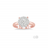 Ashi 14k Rose Gold Lovebright Round Cut Diamond Engagement Ring photo 2