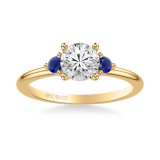 Artcarved Bridal Mounted with CZ Center Classic Engagement Ring 14K Yellow Gold & Blue Sapphire - 31-V1033SERY-E.00 photo 2