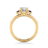Artcarved Bridal Mounted with CZ Center Classic Engagement Ring 14K Yellow Gold & Blue Sapphire - 31-V1033SERY-E.00 photo 3