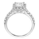 Artcarved Bridal Semi-Mounted with Side Stones Classic Halo Engagement Ring Yolanda 14K White Gold - 31-V438ECW-E.01 photo 3