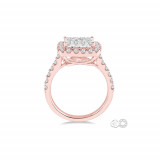 Ashi 14k Rose Gold Square Shape Diamond Lovebright Engagement Ring photo 3