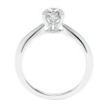 Artcarved Bridal Semi-Mounted with Side Stones Classic Solitaire Engagement Ring Paige 14K White Gold - 31-V615EUW-E.01 photo 3