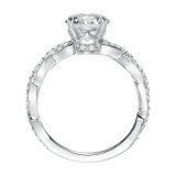 Artcarved Bridal Mounted with CZ Center Contemporary Twist Engagement Ring Madeleine 14K White Gold - 31-V575GRW-E.00 photo 3