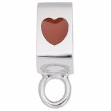 Rembrandt Sterling Silver Charm Drop Red Heart Charm photo 2