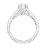 Artcarved Bridal Mounted with CZ Center Classic Diamond Engagement Ring Adrienne 14K White Gold - 31-V746ERW-E.00 photo 3