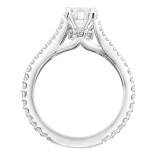 Artcarved Bridal Semi-Mounted with Side Stones Classic Diamond Engagement Ring Darlene 14K White Gold - 31-V747ERW-E.01 photo 2