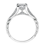 Artcarved Bridal Semi-Mounted with Side Stones Contemporary Engagement Ring Regina 14K White Gold - 31-V467ECW-E.01 photo 3