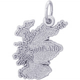 Sterling Silver Scotland Map Charm photo