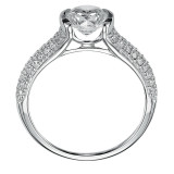 Artcarved Bridal Mounted with CZ Center Contemporary Engagement Ring Brandy 14K White Gold - 31-V384ERW-E.00 photo 3