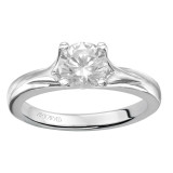 Artcarved Bridal Mounted with CZ Center Classic Solitaire Engagement Ring Monica 14K White Gold - 31-V405ERW-E.00 photo 4