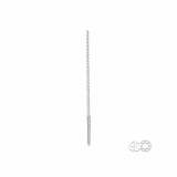 Ashi 10k White Gold Tapered Thread Diamond Earrings photo 2