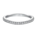 Artcarved Bridal Mounted with Side Stones Classic Diamond Wedding Band Colette 14K White Gold - 31-V426W-L.00 photo 2