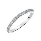 Artcarved Bridal Mounted with Side Stones Classic Diamond Wedding Band Colette 14K White Gold - 31-V426W-L.00 photo