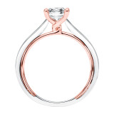 Artcarved Bridal Unmounted No Stones Contemporary Twist Solitaire Engagement Ring Tayla 14K White Gold Primary & 14K Rose Gold - 31-V708ECR-E.01 photo 3
