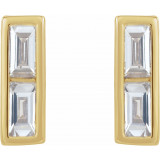 14K Yellow 1/4 CTW Diamond Bar Earrings - 86756606P photo 2