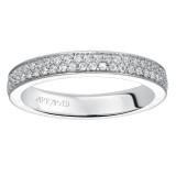 Artcarved Bridal Mounted with Side Stones Contemporary Eternity Diamond Anniversary Band 14K White Gold - 33-V91C4W65-L.00 photo 2