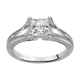 Artcarved Bridal Semi-Mounted with Side Stones Contemporary Engagement Ring Blake 14K White Gold - 31-V349ECW-E.01 photo 3
