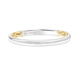 Artcarved Bridal Band No Stones Classic Lyric Wedding Band Aileen 14K White Gold Primary & 14K Yellow Gold - 31-V915WY-L.00 photo 2