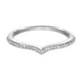 Artcarved Bridal Mounted with Side Stones Contemporary Diamond Wedding Band Lauren 14K White Gold - 31-V208W-L.00 photo