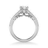 Artcarved Bridal Semi-Mounted with Side Stones Classic Lyric Engagement Ring Tracy 18K White Gold - 31-V1008ERW-E.03 photo 2