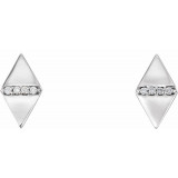 14K White .025 CTW Diamond Geometric Earrings - 86489600P photo 2